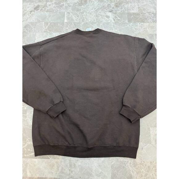 Vintage 90s Eagle Empire Graphic Sweatshirt Brown Art Nature Animal Earth L - Picture 6 of 6